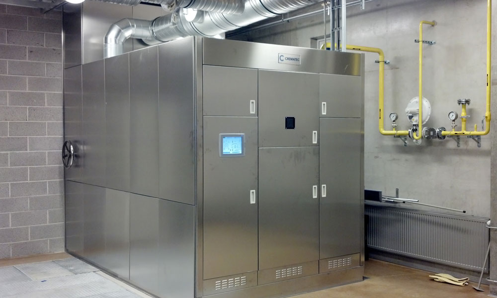 Кремационная печь современного крематория